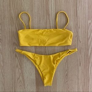 Koana Swimwear Yellow top and bottoms